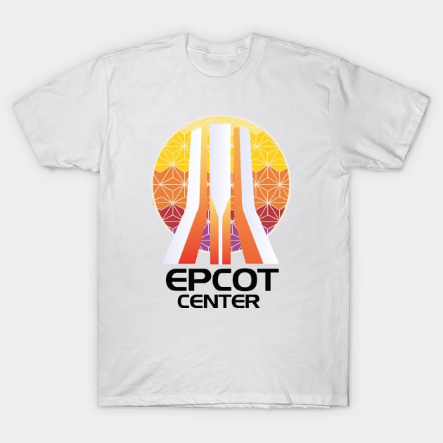 Epcot Center Fountain T-Shirt by retrocot